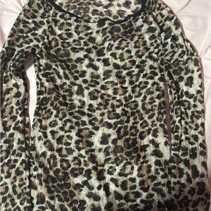 Forever 21 Animal Print Mesh Top